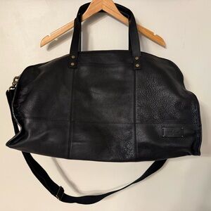 Cole Haan Black Leather Weekender Bag